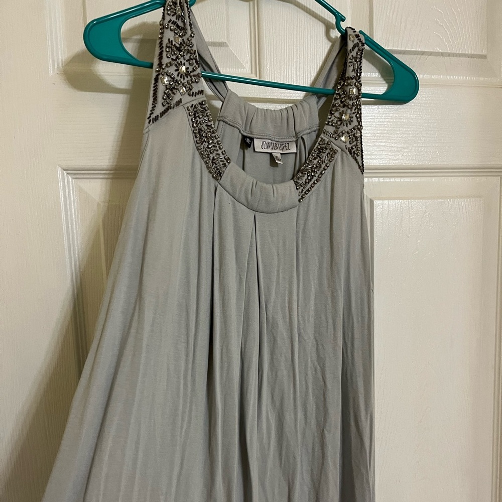 Jennifer Lopez tank with beading